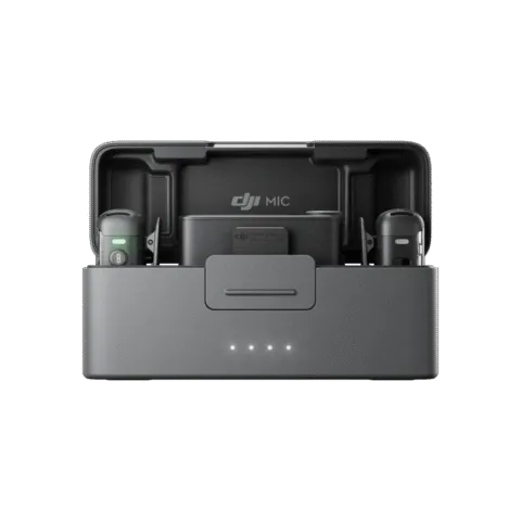 Micro sans fil DJI Mic 2 (2 émetteurs, 1 récepteur, boîtier de charge)