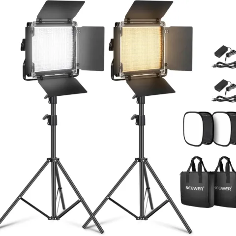 Kit éclairage Neewer 660 bicolore 2 panneaux LED avec softbox et pieds