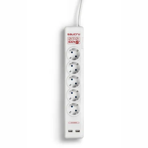Multiprise parafoudre Salicru SPS SAFE 5+ 5 prises Schuko et 2 USB