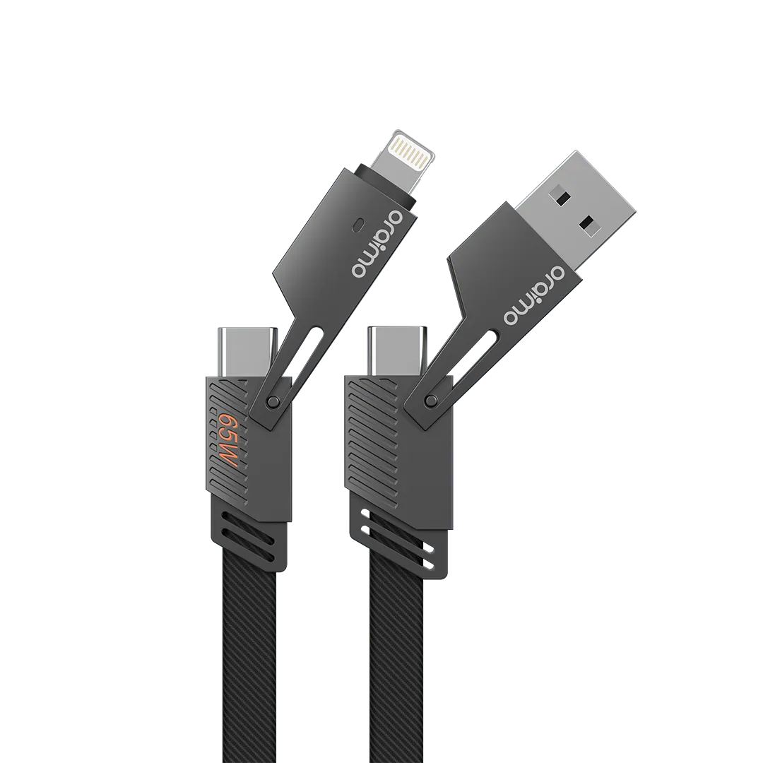 Oraimo SpeedLine 4 OCD-155 4-in-1 USB-C and Lightning Cable, 65W, 1m