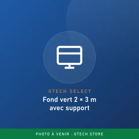 Fond vert 2 × 3 m avec support