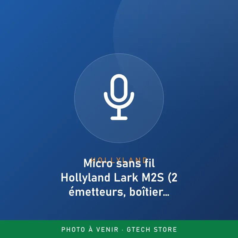 Micro sans fil Hollyland Lark M2S (2 émetteurs, boîtier de charge)