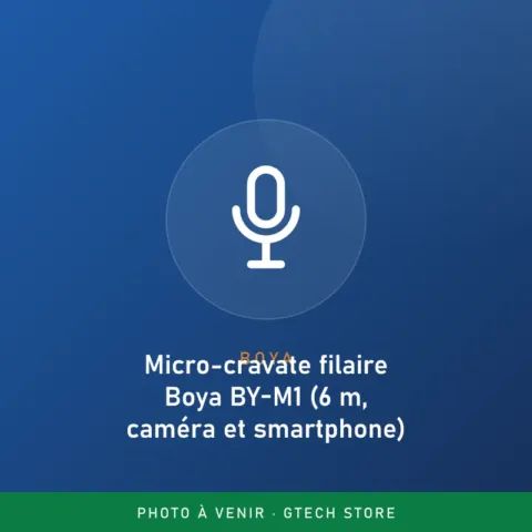 Micro-cravate filaire Boya BY-M1 (6 m, caméra et smartphone)
