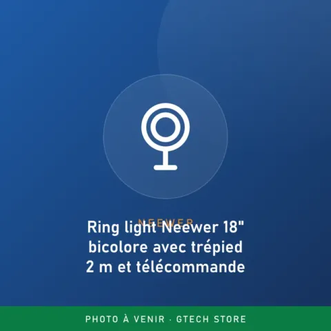 Ring light Neewer 18&Prime; bicolore avec trépied 2 m et télécommande