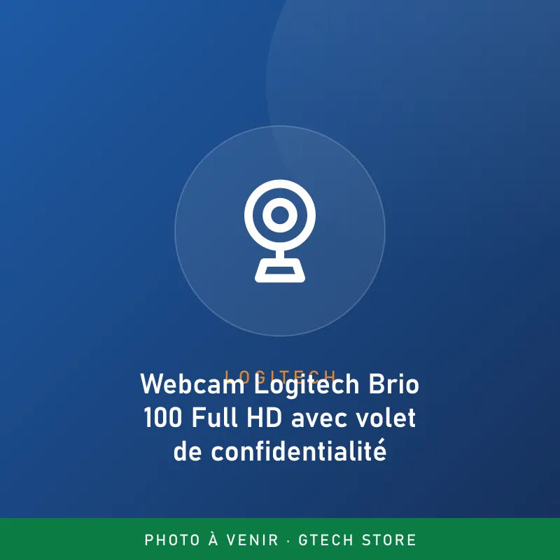 Webcam Logitech Brio 100 Full HD avec volet de confidentialité