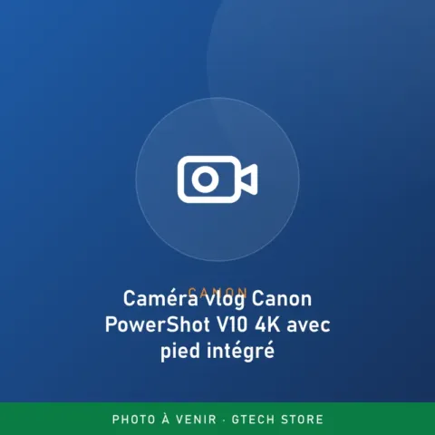 Caméra vlog Canon PowerShot V10 4K avec pied intégré