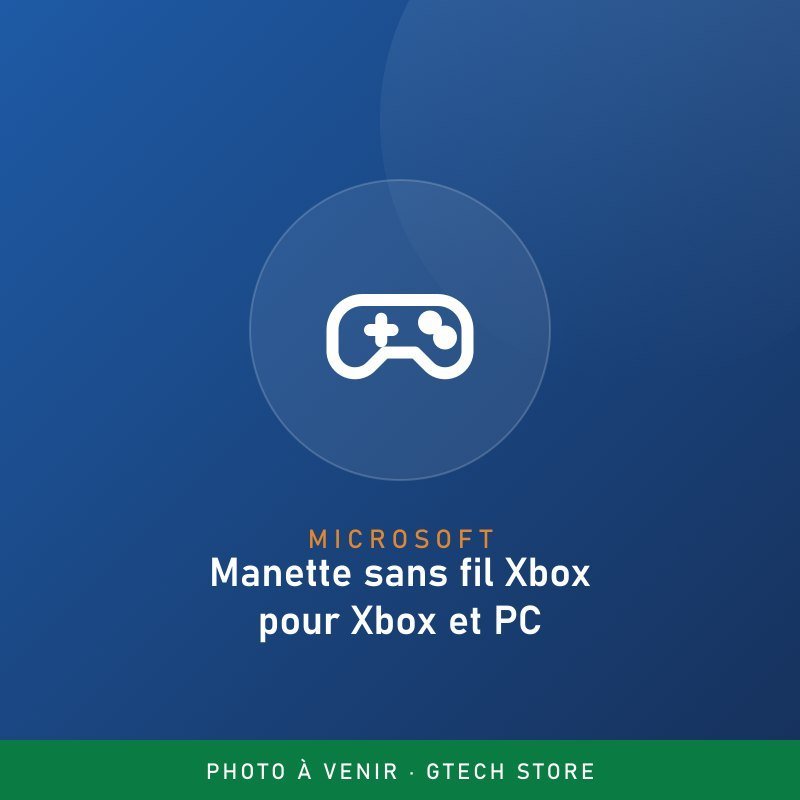 Manette sans fil Xbox pour Xbox et PC
