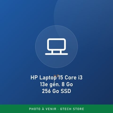 HP Laptop 15 Core i3 13e gén. 8 Go 256 Go SSD