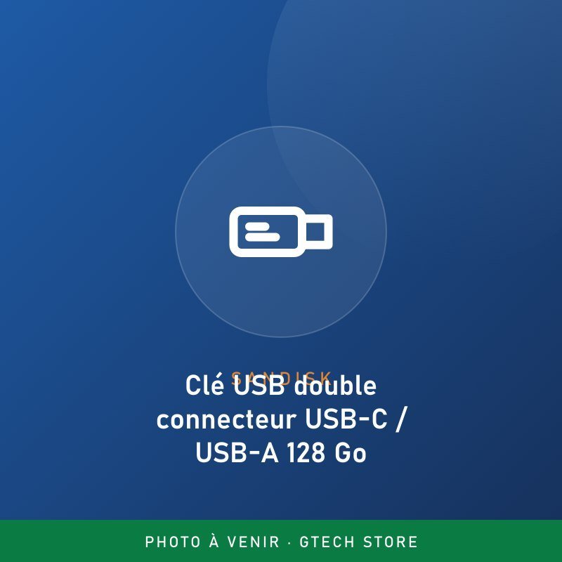 Clé USB double connecteur USB-C / USB-A 128 Go