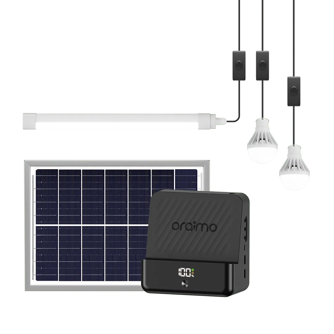 Kit solaire maison Oraimo PowerSolar 382 OPS-5381 panneau 10 W et 3 lampes