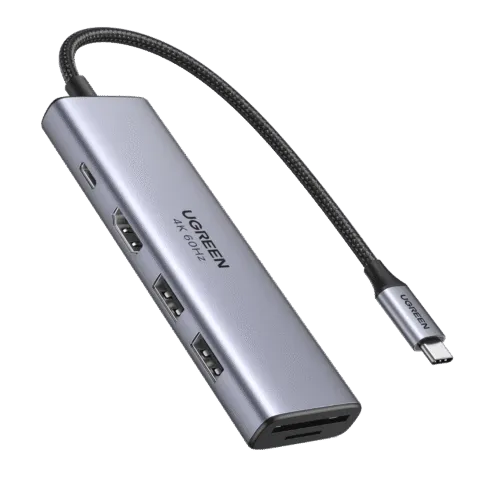 Hub USB-C Ugreen 6 en 1 HDMI 4K et lecteur de cartes