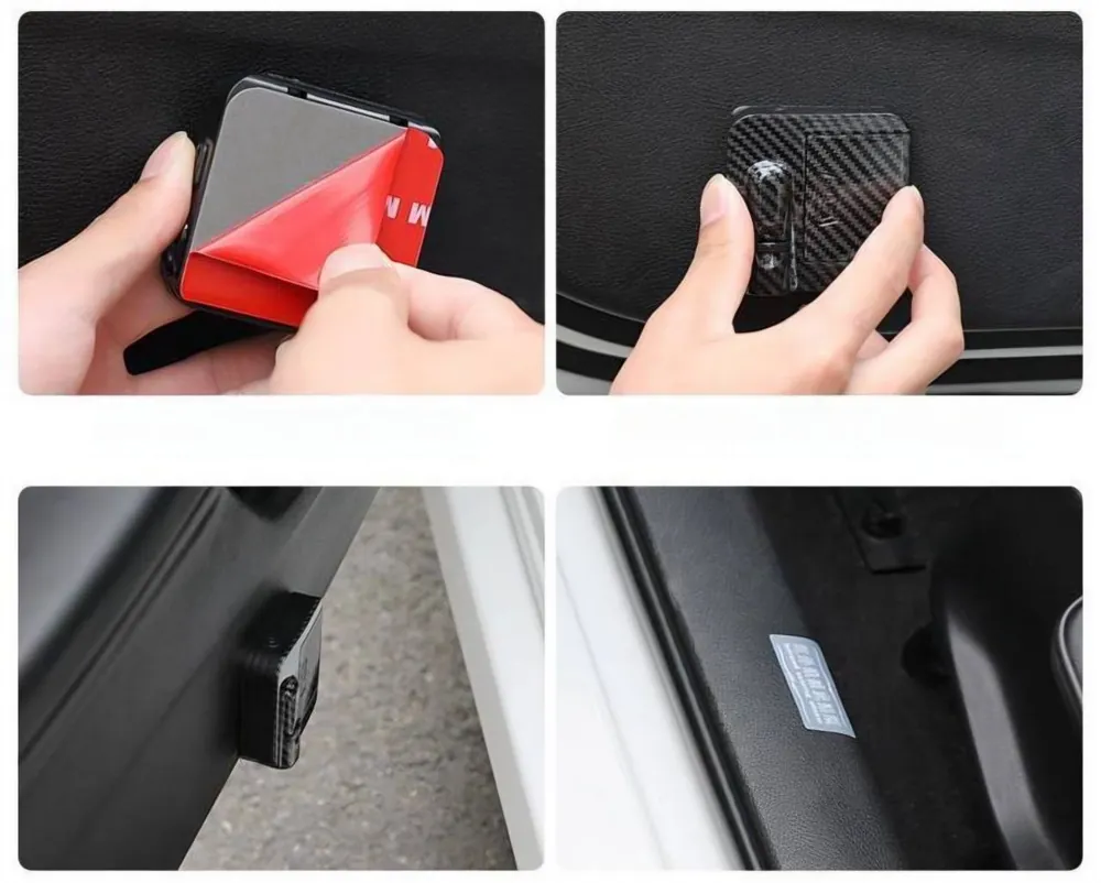 Projecteur de logo LED pour portière de voiture, sans fil et sans perçage, à piles – Image 4