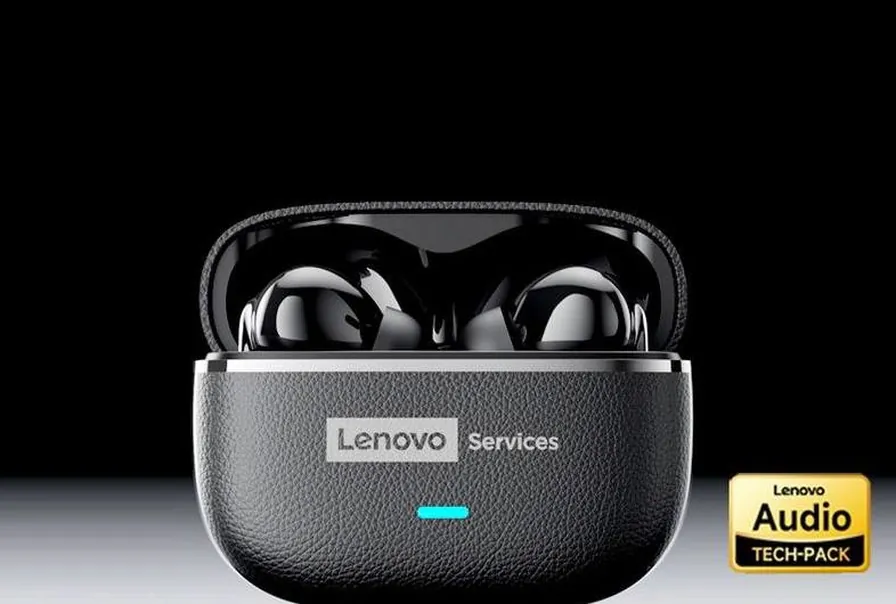 Écouteurs sans fil Lenovo LE208, Bluetooth 6.0, boîtier effet cuir, jusqu’à 36 h d’autonomie – Image 2
