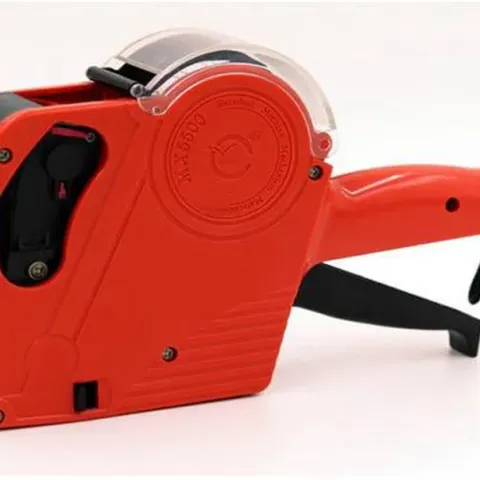 Étiqueteuse de prix MX-5500 EOS rouge, 1 ligne de 8 chiffres, avec encreur et rouleau d’étiquettes
