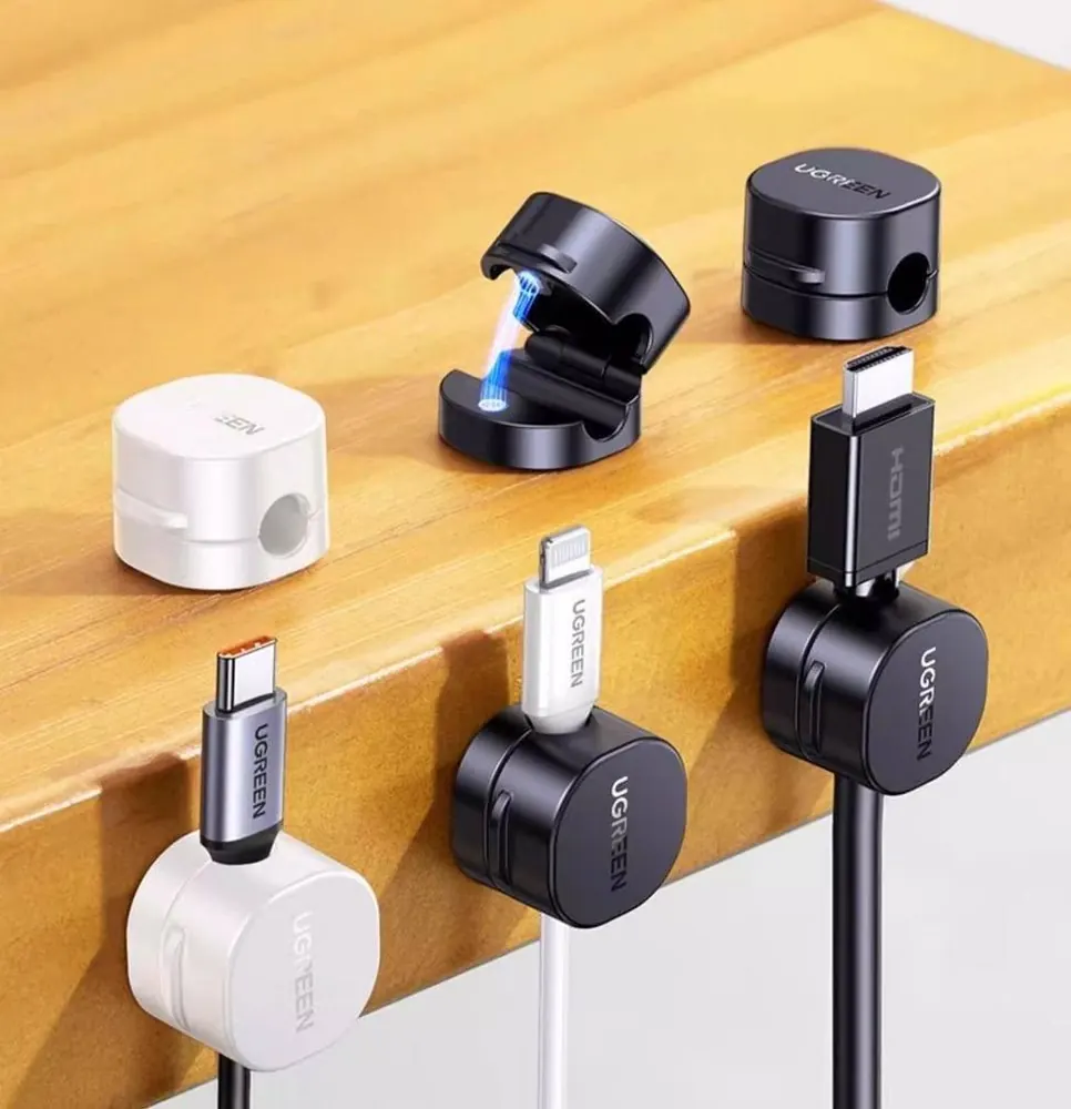 Ugreen Magnetic Cable Clip, Adhesive Desk Cable Holder