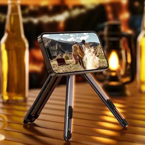 Support de voyage pliable 3 en 1 magnétique pour téléphone, tablette et ordinateur portable