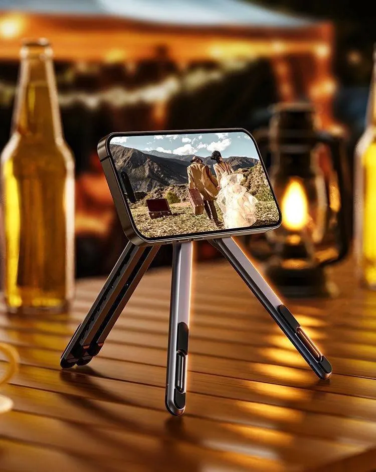 Support de voyage pliable 3 en 1 magnétique pour téléphone, tablette et ordinateur portable
