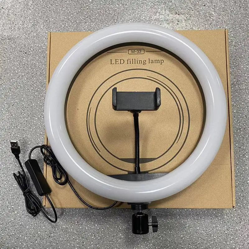 USB LED Ring Light 6 or 8 Inches with Phone Holder, 3 Light Tones
