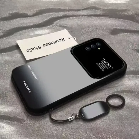 Pochette de protection Samsung Galaxy S25 Ultra, dégradé noir et bloc photo protégé