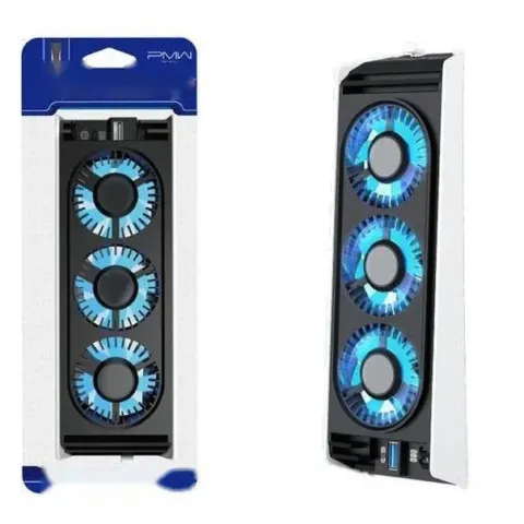 Ventilateur de refroidissement LED pour PS5 standard, 3 ventilateurs