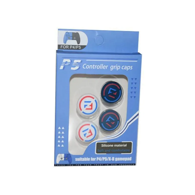 Capuchons de joystick en silicone pour manettes PS5, PS4 et Xbox, lot de 4, 5 motifs