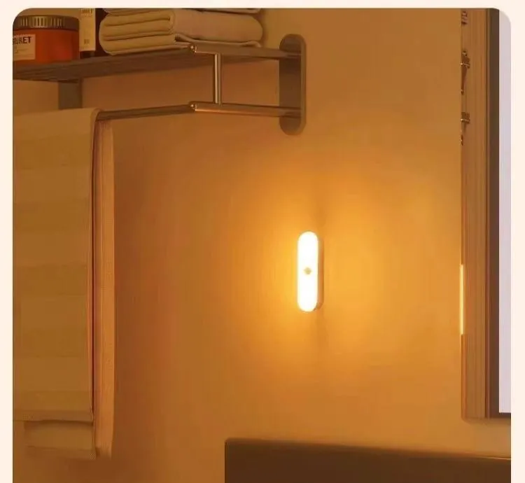 Lampe LED ovale 10 cm à détecteur de mouvement, sans fil, rechargeable, fixation magnétique – Image 4