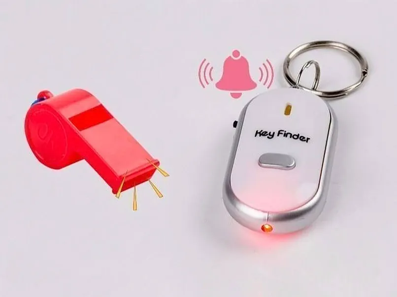 Porte-clés localisateur qui sonne au sifflement (Key Finder), avec lampe LED – Image 2