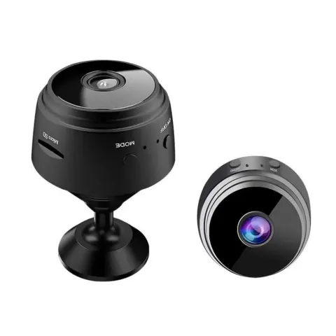 Mini caméra de surveillance WiFi A9 HD sur batterie, vision de nuit et support magnétique