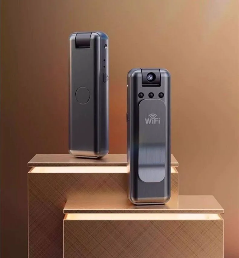 Mini caméra corporelle WiFi Full HD à clip, objectif orientable et vision de nuit – Image 3