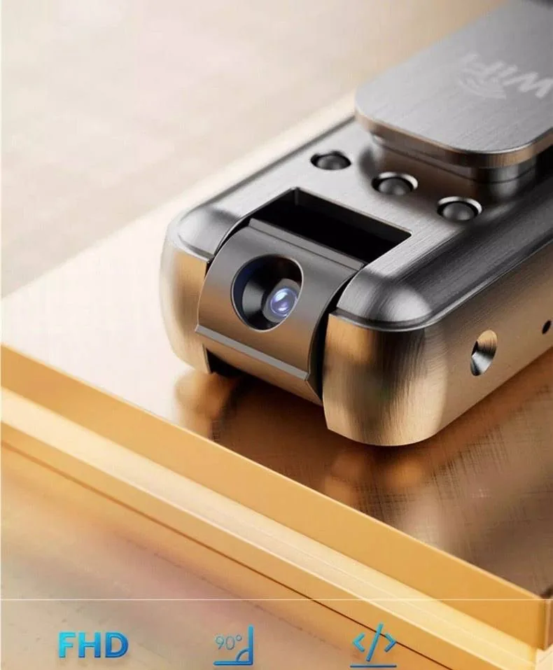 Mini caméra corporelle WiFi Full HD à clip, objectif orientable et vision de nuit – Image 6