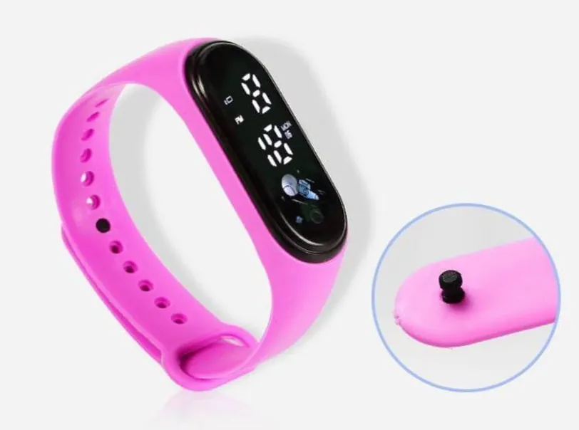 Montre bracelet LED tactile en silicone - Image 4