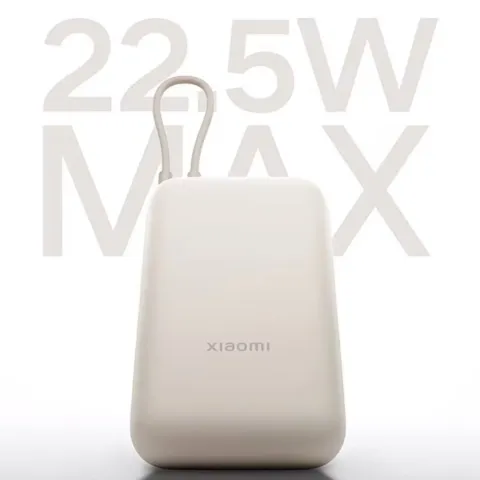 Powerbank Xiaomi 22,5 W 10 000 mAh avec câble USB-C intégré