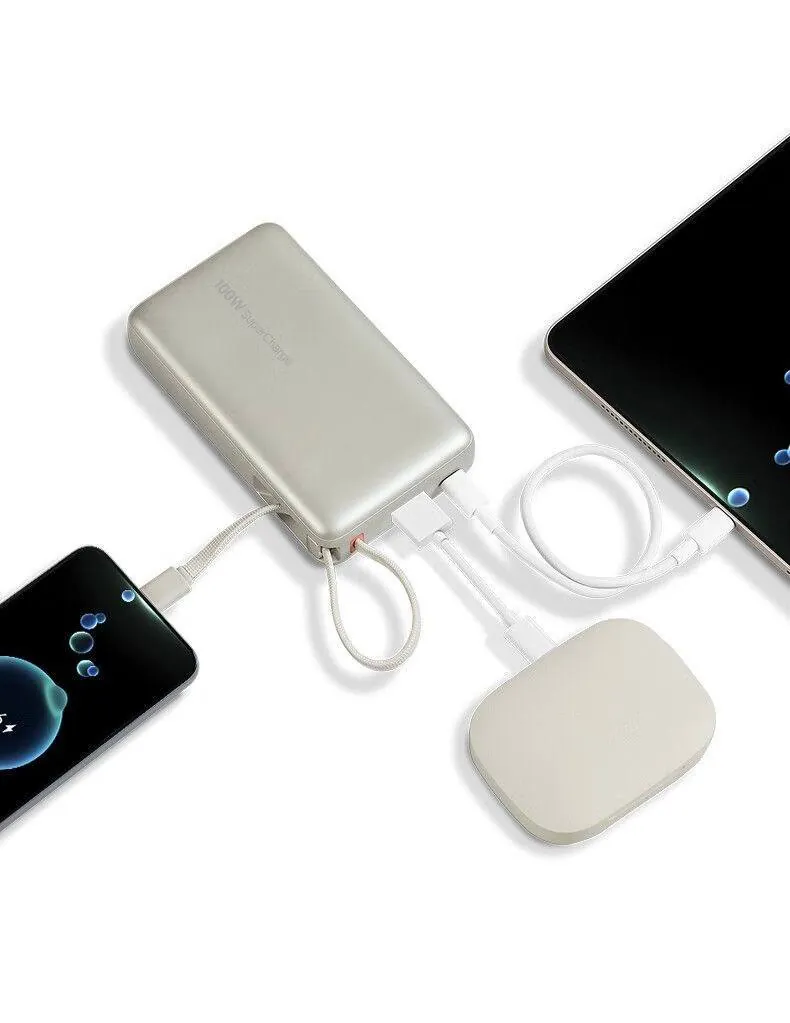 Powerbank Baseus 100 W 20 000 mAh avec câble USB-C tressé intégré - Image 3