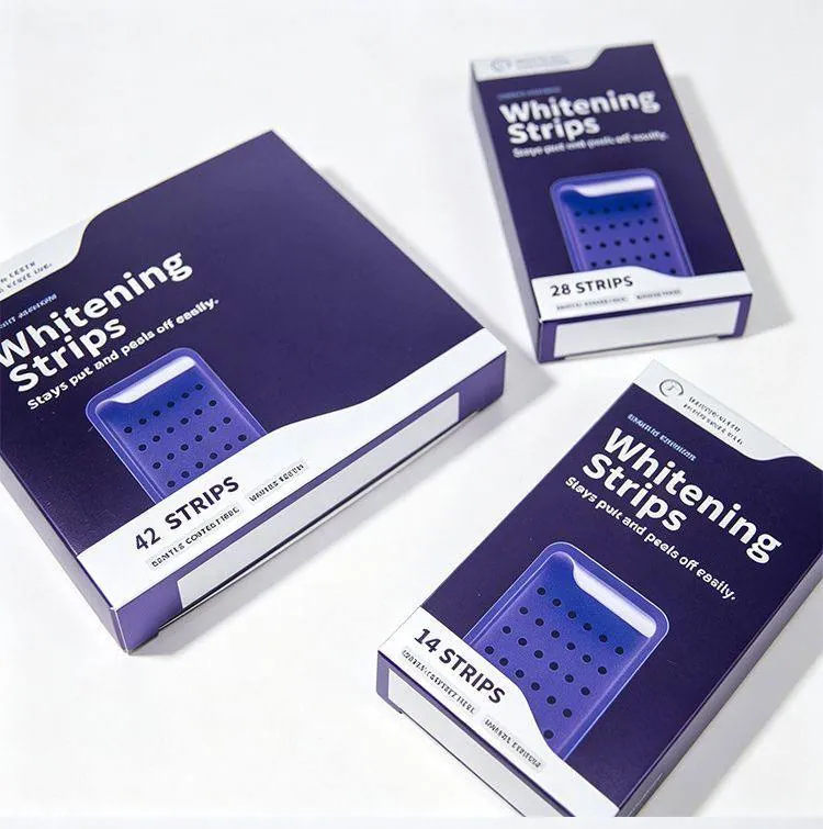 Bandes de blanchiment des dents (Whitening Strips), boîte de 14, 28 ou 42 bandes, avec nuancier - Image 4