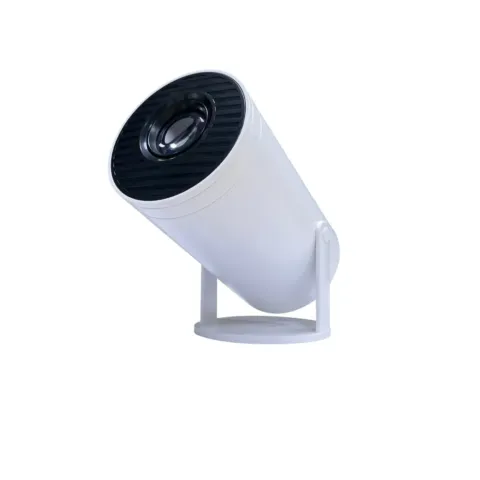 Mini vidéoprojecteur rotatif HY200 sous Android, WiFi 6, applications intégrées et télécommande